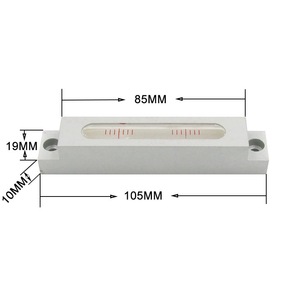 Nivel de burbuja metálico HACCURY de 100x19x19mm, grado industrial, con vial para medición de precisión - Product Image 2