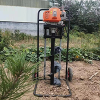 Machines à planter des arbres en gros de Chine, machines à creuser au pétrole et à l'essence, perceuse à terre, tarière à terre avec support manuel