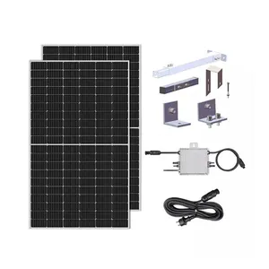 Off Grid full black pv panel system 600W Balcony Power Plant 800W Glass Mono Solar Panel Pv System