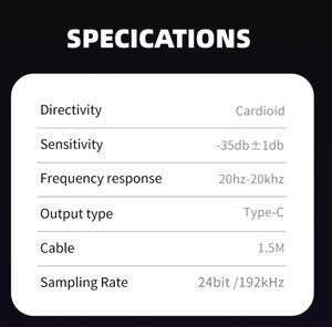 ไมโครโฟนสตูดิโอ RGB Lighting OU410 พร้อมระบบตัดเสียงรบกวนสำหรับการร้องเพลง พร้อมปุ่มปิดเสียงในตัว ไมโครโฟนแบบ Type-C - Product Image 4