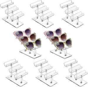 ชั้นวางโชว์กรอบแว่นตาอะคริลิก3ชั้นแบบใสทำจากโรงงานสำหรับจัดแสดงสินค้า - Product Image 1