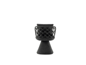 Silla de Comedor de Cuerda Tejida de Lujo Moderno, Silla de Diseño para <span class=keywords><strong>Restaurante</strong></span>, Sillón con Base Cónica Única para Hotel, Villa, Sala de Estar al Aire Libre - Product Image 5