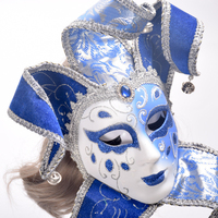Masque de fête de mascarade intégral, masque vénitien de luxe, masque de carnaval, accessoire artisanal pour fête costumée