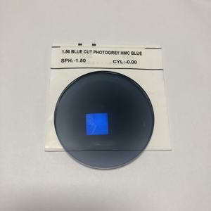 첸위안 중국 공장 1.56 광변색 사진 회색 안티 블루 라이트 UV420 차단 HMC 코팅 CE 인증 플라스틱 렌즈 - Product Image 5