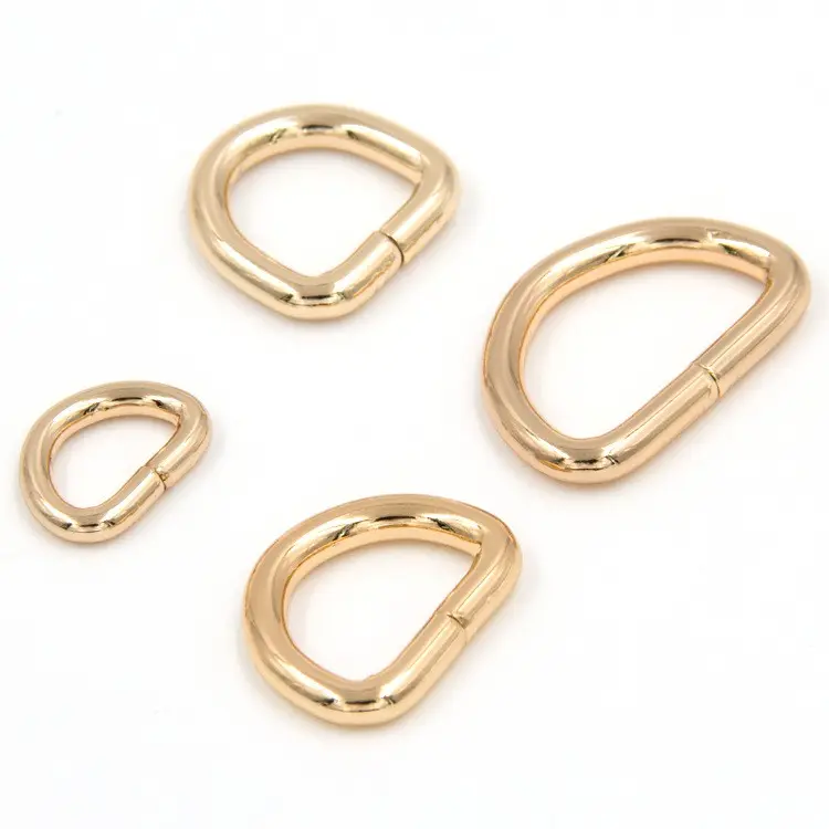 Fabriek Direct 1 Inch 1/2 Inch Zilver Goud Metaal D Ring Bandjes Lus Ring Voor Tassen Riem Gesp Naaien Voor Tas Kleding
