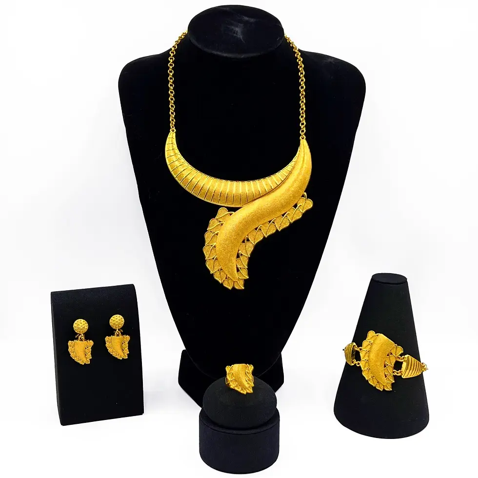 LOTOS JEWELRY indian fashion 24k gold plated jewelry set for women cheap price jewelry set