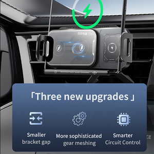 Support de téléphone pliable pour voiture, <span class=keywords><strong>chargeur</strong></span> sans fil universel, support de téléphone intelligent à <span class=keywords><strong>induction</strong></span>, <span class=keywords><strong>chargeur</strong></span> électrique rotatif - Product Image 3
