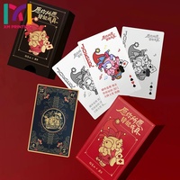 Cartes à jouer personnalisées Casino Magic, impression avec vernis mat, finition lin, cartes de poker en PVC imperméables avec boîte cadeau magnétique