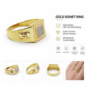 Elegant 22K Gold <b>Mens</b> <b>Ring</b> with Diamond Square Grid Design Stylish Heavy Finger <b>Ring</b> Luxury Jewellery for Daily Wear - Product Image 6