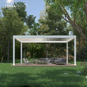 Système de pergola en aluminium thermolaqué haut de gamme avec <span class=keywords><strong>toit</strong></span> motorisé imperméable, anti-rongeurs et LED pour villa de luxe - Product Image 1
