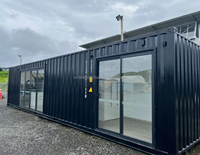 Kit de maisonnette modulaire préfabriquée sur mesure, démontable, en conteneur plat, pour bureau, habitation ou cabane, avec structure en acier, pour extérieur