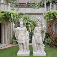 Sculpture de guerrier grec de grande taille, artisanale, de style antique, pour jardin extérieur, statue grandeur nature, art déco, fibre de verre écologique