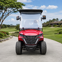 Voiturette de golf électrique 4 places, autonomie supérieure à 90 km, batterie lithium 72V, buggy de golf tout-terrain, OEM personnalisé pour les centres de golf