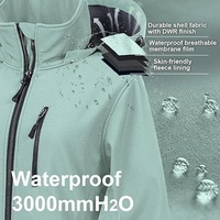 Veste Softshell coupe-vent respirante imperméable tricotée pour femmes avec col montant Style Long pour l'automne été