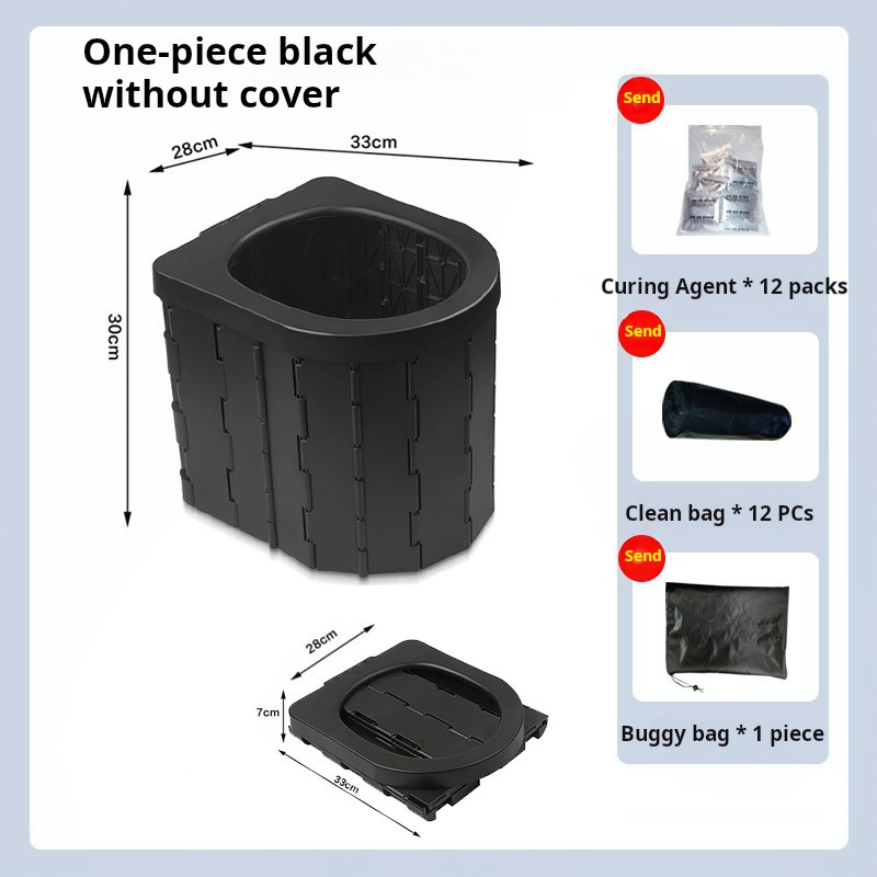 Noir, sans couvercle, livré avec 12 sacs poubelles + 12 agents de durcissement.