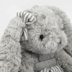 Conejo de juguete vestido para niñas de peluche al por mayor, animal supersuave ASTM F963 CPSIA, conejito gris de peluche, juguetes de peluche para mujeres y niñas adolescentes - Product Image 3