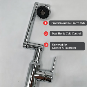 Robinet en acier inoxydable motif <span class=keywords><strong>chat</strong></span> porte-bonheur, vente directe usine, valve en céramique, finition chromée, garantie 5 ans pour lavabos de salle de bain et de terrasse - Product Image 2