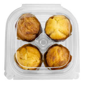 Caja de magdalenas profesional, contenedor de alimentos de plástico, embalaje con bisagras a prueba de manipulaciones, característica reciclable - Product Image 4