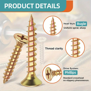 Cross Border Screw Set 1350Pcs M3.5 M4 M5 Phillips Countersunk Self Tapping Drywall Screws Carbon Steel Zinc Plated - Product Image 4