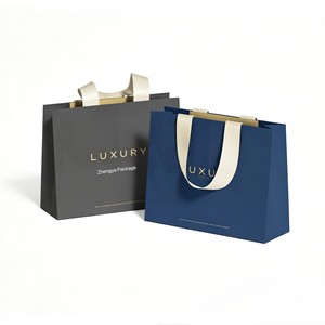 Sac en papier kraft personnalisé avec logo, carton brun ivoire pour le shopping – idéal pour les cadeaux et l'artisanat - Product Image 1