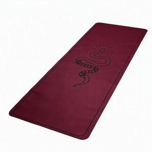 Tapis de yoga personnalisé avec logo, épaisseur 4-6 mm, antidérapant, en PU + caoutchouc, pour usage universel, facile à nettoyer, exercices, entraînement, Pilates, salle de sport à domicile - Product Image 1