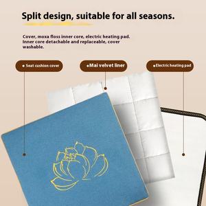 Cojín de asiento de moxibustión eléctrico con cremallera, paquete de calor de Artemisa de terciopelo, manta para comodidad de oficina, almohadas <span class=keywords><strong>lumbares</strong></span> largas, cojines de asiento - Product Image 3