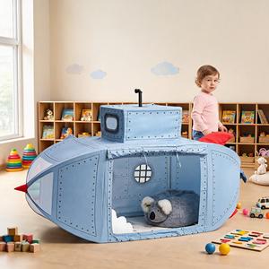 Carpa de Juego Infantil con Forma de <span class=keywords><strong>Submarino</strong></span>, Casa de Juegos Interior con Ventana para Niños, Venta al Por Mayor - Product Image 3