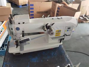 Machine à coudre industrielle Brother 8450 d'occasion, fabriquée au Japon, à double aiguille et point noué, avec barre d'aiguille fendue, série haute vitesse, très demandée en 2022 - Product Image 3