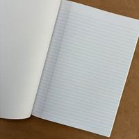 Carnet d'exercices A4 personnalisable OEM d'usine, 128 pages lignées avec marge, pour étudiants, faible MOQ, vente en gros en vrac pour l'Afrique