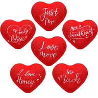 Peluche personnalisée en forme de cœur en polyester et coton PP, anti-stress, cadeau romantique pour la Saint-Valentin pour petite amie