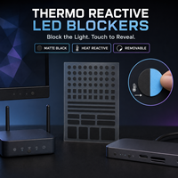 Bloqueurs de lumière LED thermoréactifs pour appareils électroniques, révèle la couleur au toucher, bloquent les reflets dérangeants, sans résidus, équipement de bureau pour le gaming.