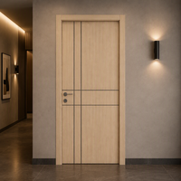 Porte intérieure moderne en bois MDF insonorisée avec panneaux personnalisables pour chambre, salle de bain et bureau