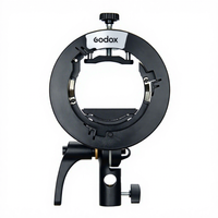 Boîte à lumière pliable de haute qualité avec support en S pour flash de studio photo, compatible Bowens, ensemble SoftBox noir S2 pour Godox