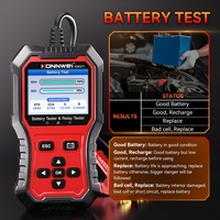 Testeur de relais automobile 12V 24V 4 broches 5 broches, testeur de relais numérique, outil de diagnostic de relais + testeur de batterie