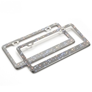 Marco para Placa de Matrícula con Diamantes, Marco para Placa de Matrícula con Pedrería Estándar Estadounidense al por Mayor - Product Image 4