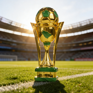 Trofeo di Calcio Saudita 2026 Placcato Oro Verde, Coppa del Campione per Lega e Club Sauditi, Premio Personalizzato per la <span class=keywords><strong>Champions</strong></span> <span class=keywords><strong>League</strong></span> AFC - Product Image 6