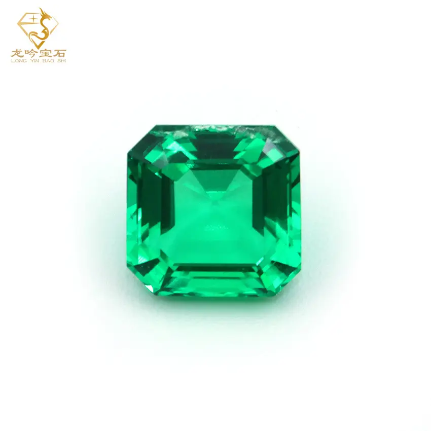 Asscher cắt phòng thí nghiệm tạo ra Emerald thủy nhiệt thô giá mỗi gram phòng thí nghiệm phát triển ngọc lục bảo đá quý