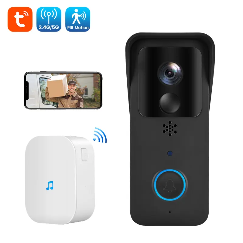 Smart Tuya Wireless Visual Doorbell Camera Pir Motion Detection Home Security Remote Door Bells Wifi Video Ring Deurbel - Buy Deurbel,Ring Deurbel,Video Deurbel Product on Alibaba.com