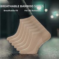 6 paires de chaussettes basses unisexes pour baskets, en viscose de bambou respirante, pour hommes et femmes