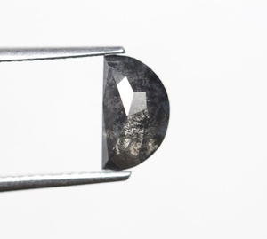 Qualité supérieure 1.39 CT Sel Naturel Poivre Diamant 8.59X5.00 MM Demi Lune Coupe Bague de Fiançailles/Mariage - Product Image 4