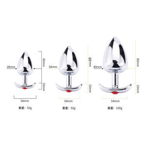 Anal <span class=keywords><strong>Plug</strong></span> Sexspielzeug Edelstahl Glatt Stahl <span class=keywords><strong>Butt</strong></span> <span class=keywords><strong>Plug</strong></span> Schwanz Kristall Schmuck Trainer für Frauen/Mann Anal Dildo Erwachsene Sex Shop - Product Image 2