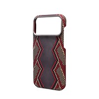 Pour 17 Pro/Max Luxury Ultra-Thin pour étui de téléphone en fibre d'aramide avec design antichoc et poignée de téléphone