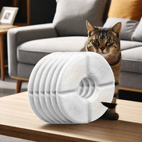 Élément filtrant rond remplaçable pour fontaine à eau Shengfeng Small Flower Pet, accessoires pour distributeur d'eau pour chat