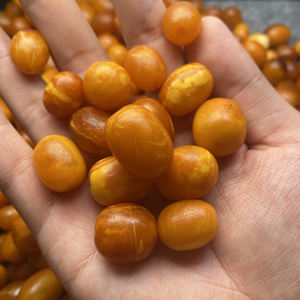 Alta qualità vecchia ambra dalla <span class=keywords><strong>Russia</strong></span> baltica naturale 12-18mm bracciale ovale pietra perline pietre sciolte - Product Image 4