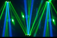 LARGLUX Projecteur à tête mobile Spider à huit bras Magic Ball, LED RGBW, Laser Stroboscopique, 20 Flashs/Seconde, Contrôlé DMX512, IP33, pour Scène