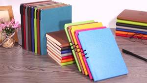 Carnet en cuir PU personnalisé de couleur unie A5 avec impression de logo, cadeau créatif pour le bureau et les affaires - Product Image 2