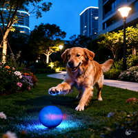 Balle intelligente pour chien, jouet pour chien en TPU souple, résistant aux morsures, interactive, lumineuse, roulante, électrique, pour extérieur