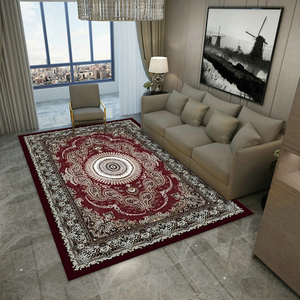 Karpet Retro bunga Boho Modern anti-selip lembut bata merah wol Oriental Karpet dengan desain Cina untuk RUMAH & mesin doa dibuat - Product Image 5
