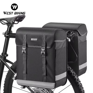 Sac de Selle Arrière Double pour Vélo WEST BIKING, Grande Capacité 33L, pour Voyages en Plein Air et Sports, Sacoches Doubles pour Porte-Bagages Arrière - Product Image 1