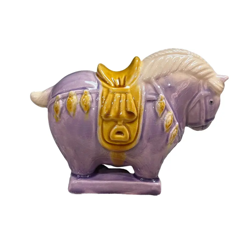 Tang Sancai Pony Art Decoratie Handgemaakt Antiek Aardewerk Paard Antieke Collectie Wijnkast Entree Decoratie